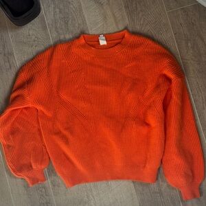 Vici Women's Bright Orange Crewneck Sweater
